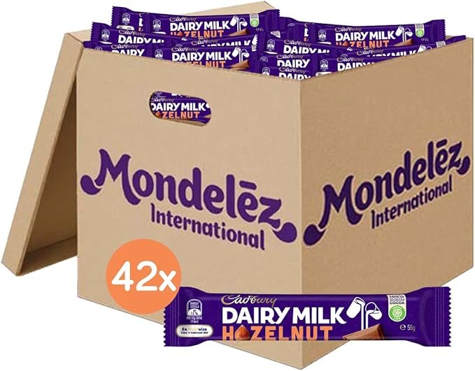 Cadbury Dairy Milk Hazelnut Chocolate Bar, 42 x 55 Grams