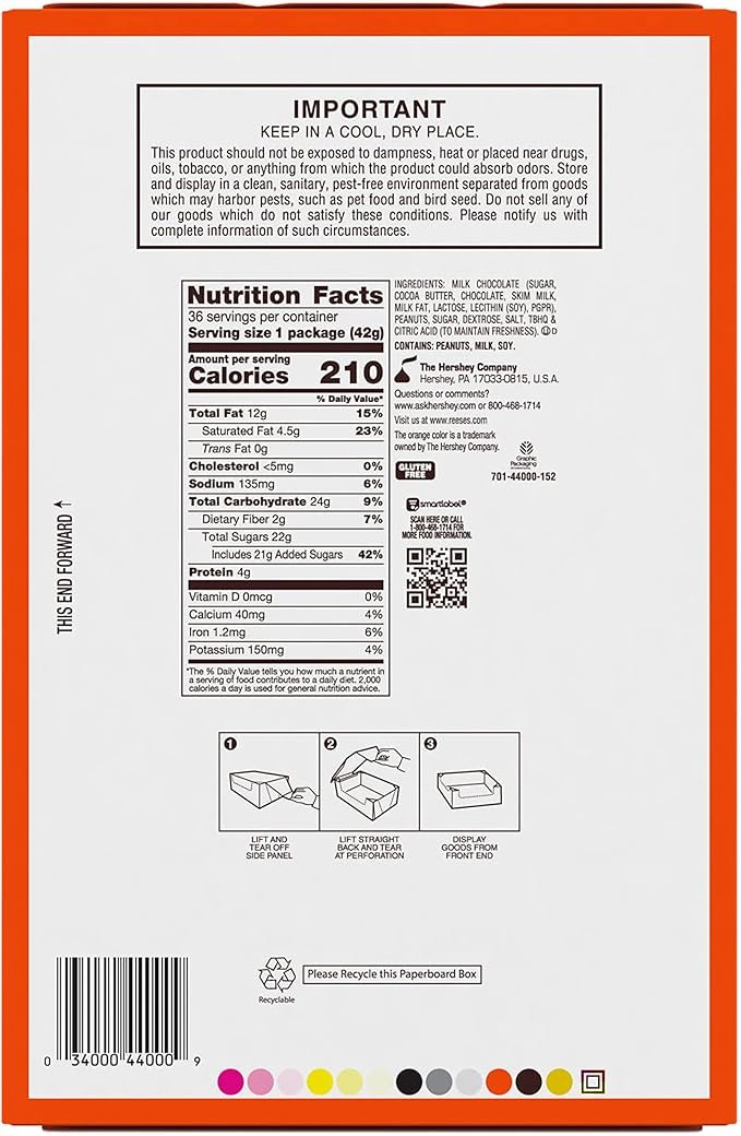 Reeses Peanut Butter Cups 36 Pack, 36 x 42g - Image 4